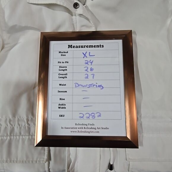 White Hooded Insulated Jacket Coat XL Fur Trim Zip Pennylane Ski Puffer Preppy - Picture 2 of 16